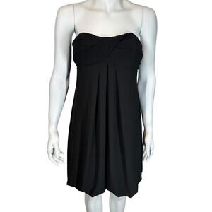 Xscape Black Strapless‎ Bubble Hem Cocktail Dress 6 Sweetheart Neckline